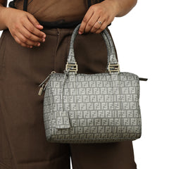 FENDI FOREVER BAULETTO ZUCCA BOSTON BAG 