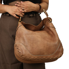 GUCCI CHARLOTTE WHIPSTITCH HOBO SHOULDER BAG 
