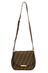 FENDI TABACCO ZUCCA CANVAS MONOGRAM  CROSSBODY BAG 