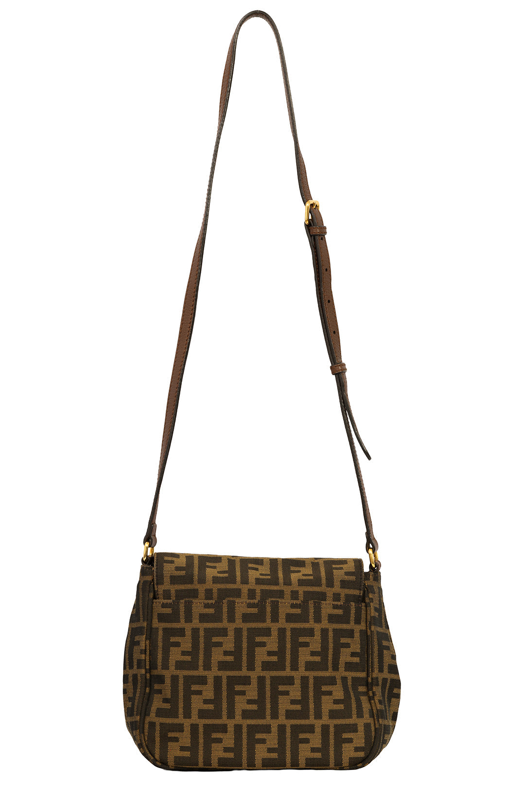 FENDI TABACCO ZUCCA CANVAS MONOGRAM  CROSSBODY BAG 