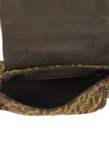 FENDI TABACCO ZUCCA CANVAS MONOGRAM  CROSSBODY BAG 