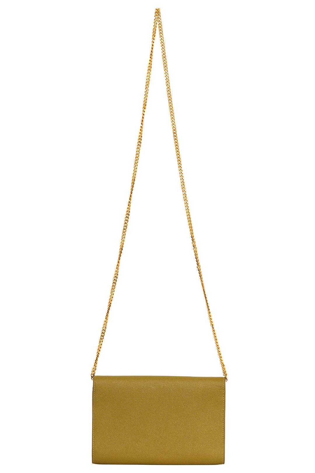 YVES SAINT LAURENT OLIVE GREEN LEATHER UPTOWN SLING 