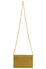 YVES SAINT LAURENT OLIVE GREEN LEATHER UPTOWN SLING 