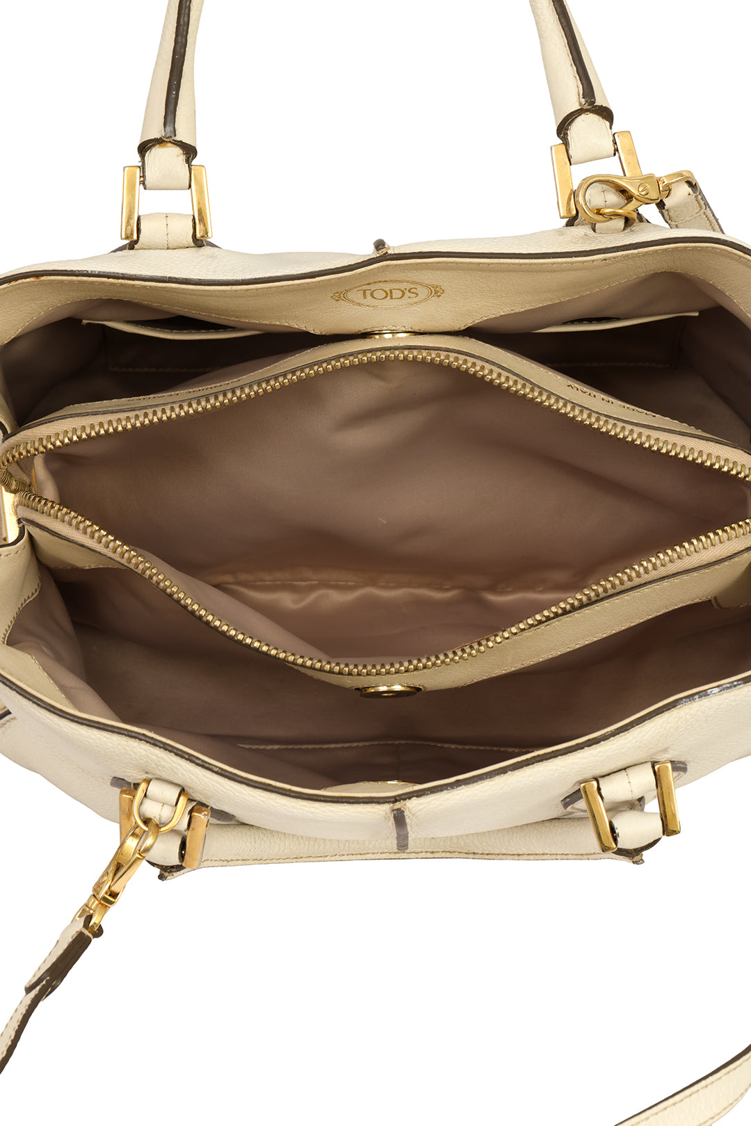 TOD’S D- CUBE 2 WAY WHITE BAG 