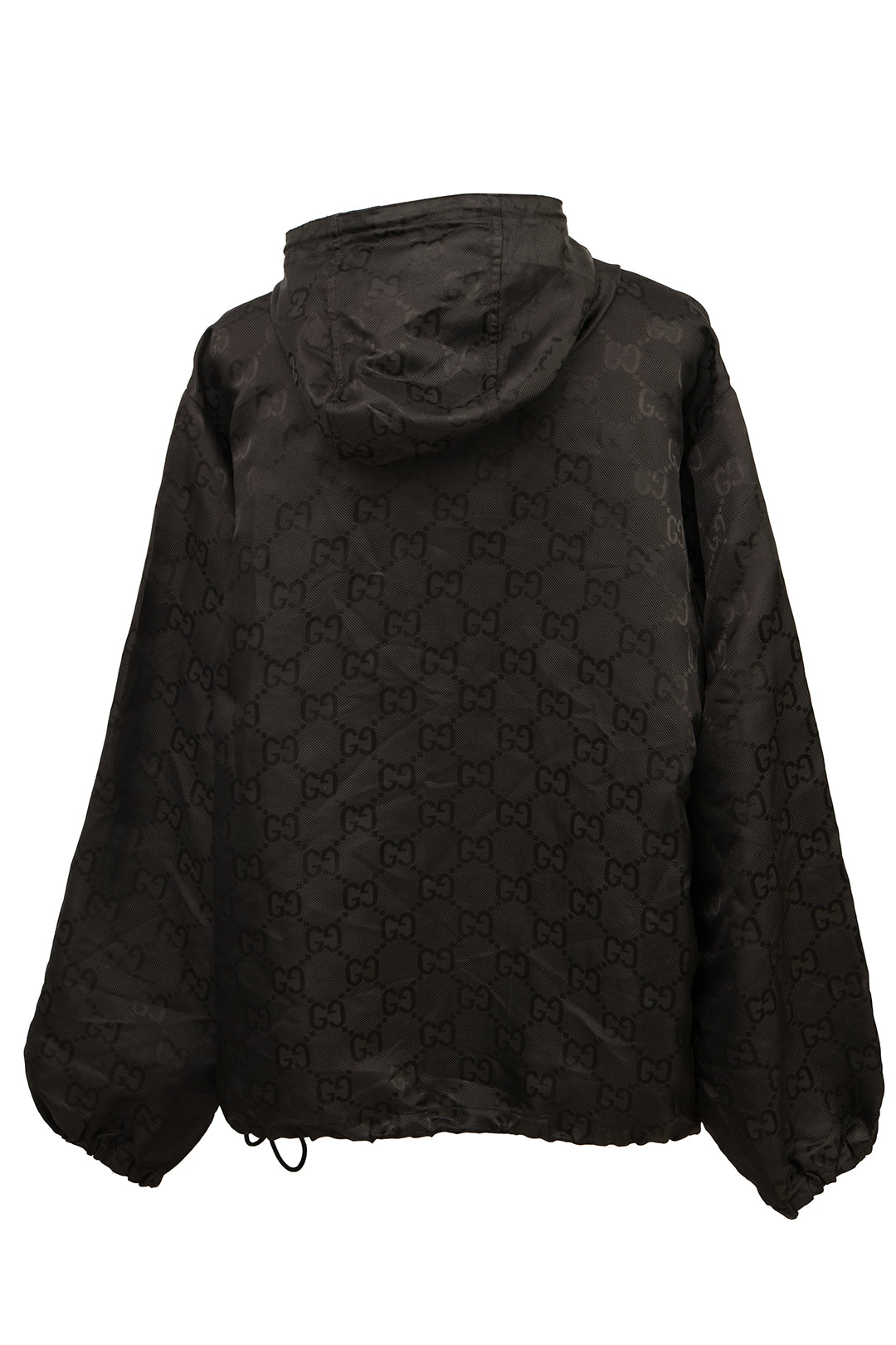 Gucci Size : 46/SMALL GG MONOGRAM LOOSE FIT NYLON  ZIP-UP HOODIE 