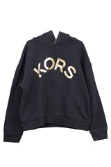 MICHAEL KORS SIZE:10 YEARSKIDS BLACK  COTTON HOODIE 