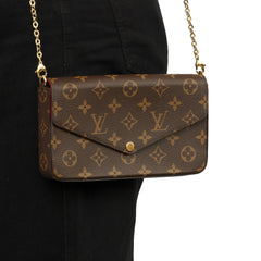 LOUIS VUITTON FELICIE POCHETTE MONOGRAM CANVAS SLING BAG