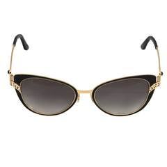 CARTIER CATEYE GOLD TONE METAL FRAME SUNGLASSES