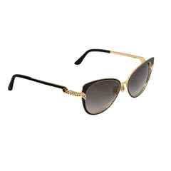 CARTIER CATEYE GOLD TONE METAL FRAME SUNGLASSES