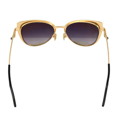 CARTIER CATEYE GOLD TONE METAL FRAME SUNGLASSES