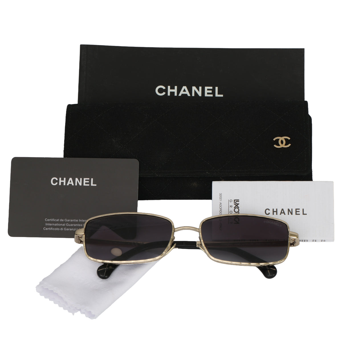 CHANEL SLIM RECTANGLE FRAME SUNGLASSES
