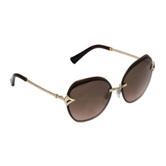 BVLGARI RIMESTONE EMBELISHED OVAL FRAME SUNGLASSES