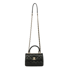 CHANEL TRENDY CC TOP HANDLE LAMBSKIN LEATHER HANDBAG