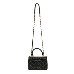CHANEL TRENDY CC TOP HANDLE LAMBSKIN LEATHER HANDBAG