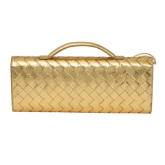 BOTTEGA VENETA ANDIAMO LONG GOLDEN CLUTCH
