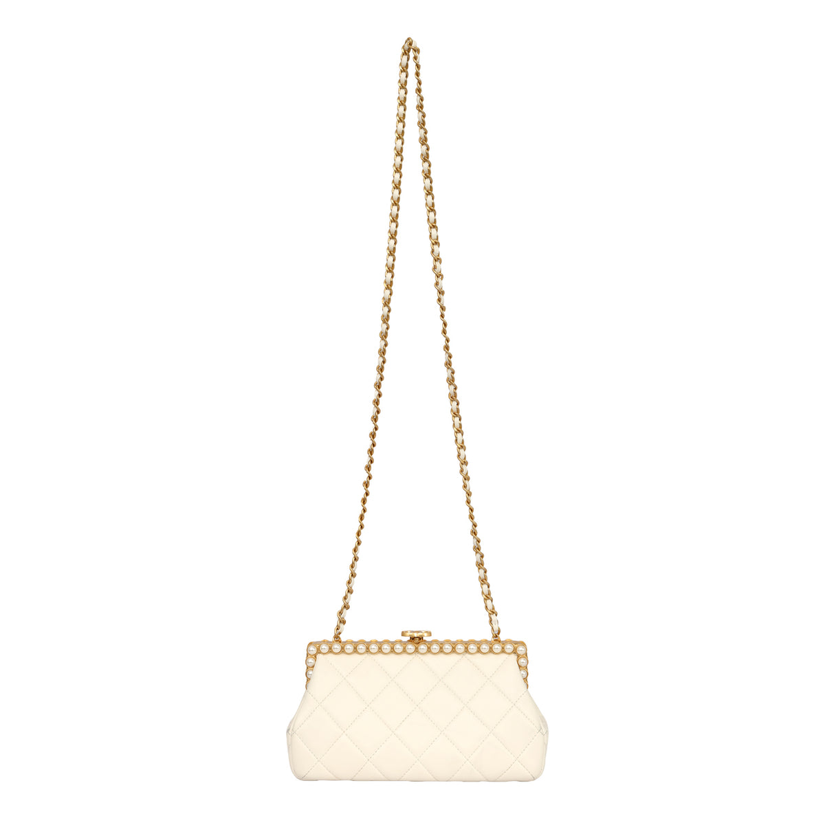 CHANEL QUILED PEARLY LAMBSKIN SLING