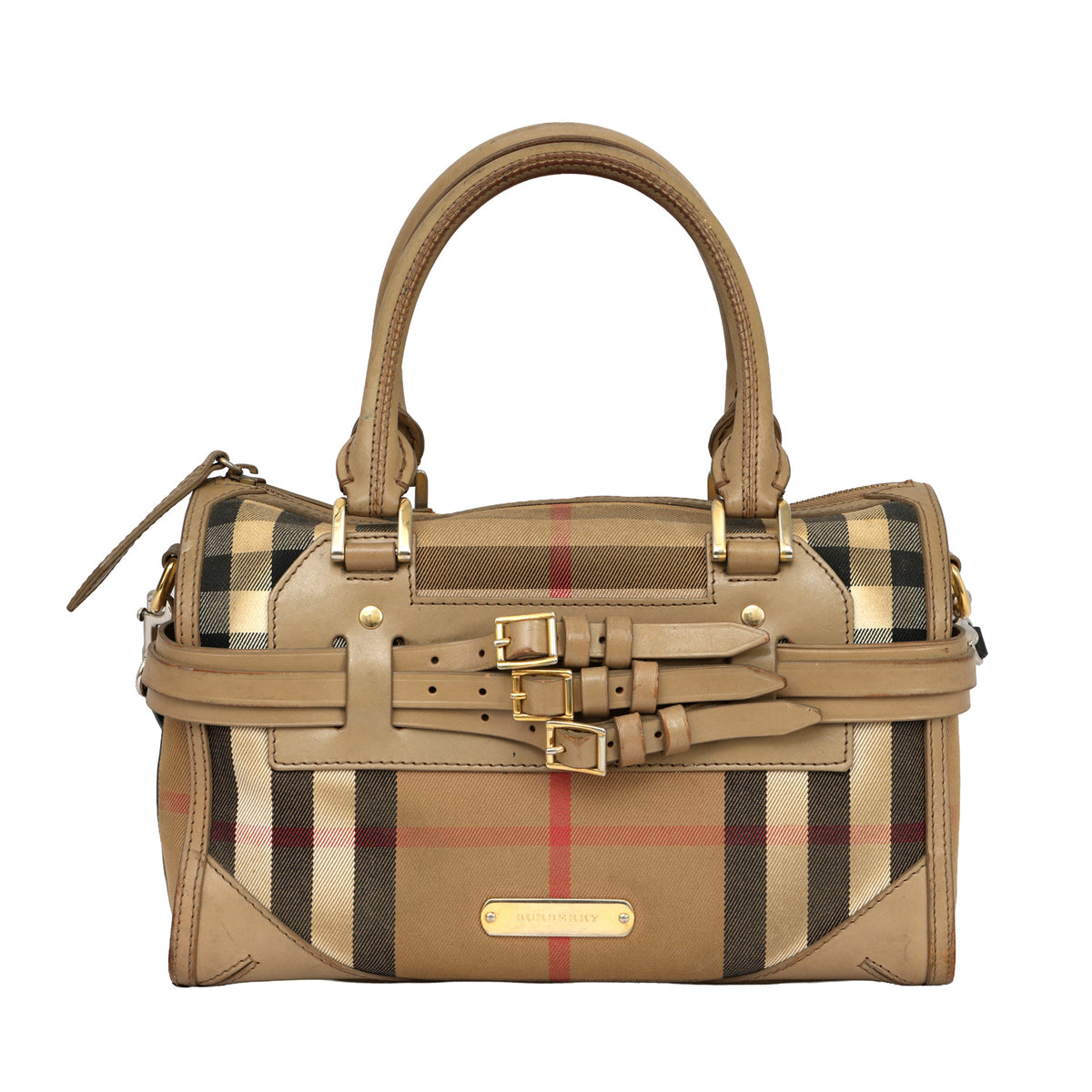 BURBERRY HOUSE CHECK BRIDLE CHESTER BOWLER BAG