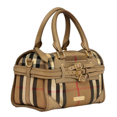 BURBERRY HOUSE CHECK BRIDLE CHESTER BOWLER BAG