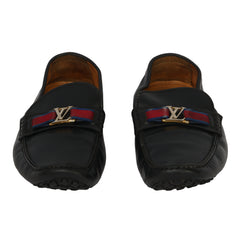 LOUIS VUITTON EU 43.5 HOCKENHEIM MOCCASINS STRIPE LOAFERS