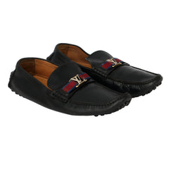LOUIS VUITTON EU 43.5 HOCKENHEIM MOCCASINS STRIPE LOAFERS