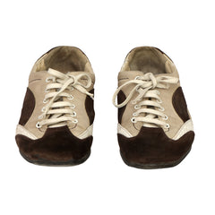 SALVATORE FERRAGAMO EU 43.5 SUEDE COLORBLOCK SNEAKERS