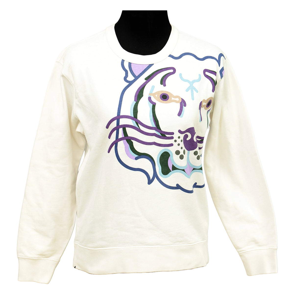 KENZO SIZE:M K-TIGER WHITE  SWEATSHIRT