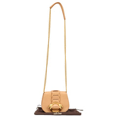 ROBERTO CAVALLI BEIGE LEATHER HOBO HANDBAG
