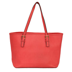 MICHAEL KORS JET SET TRAVEL SAFFIANO  LEATHER TOTE BAG