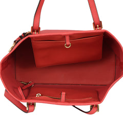 MICHAEL KORS JET SET TRAVEL SAFFIANO  LEATHER TOTE BAG