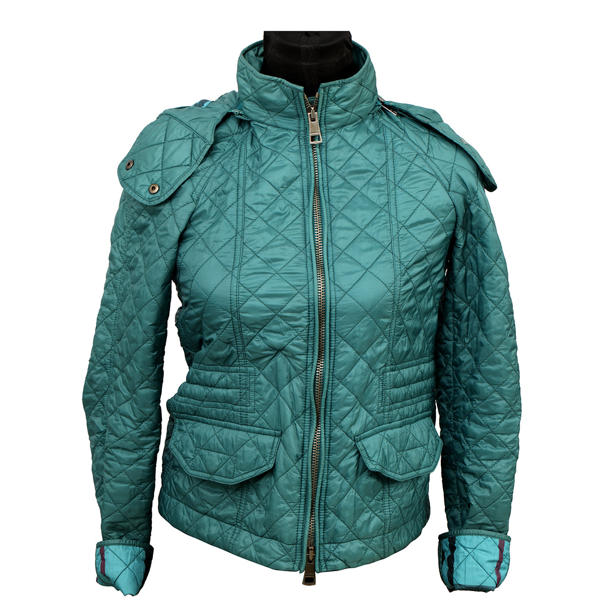 Burberry Size: XS Teal Quilted Jacket