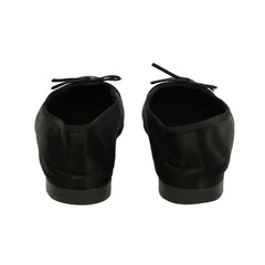 CHANEL SIZE EU 38 PATENT LEATHER CC CAP TOE BALLET FLATS 
