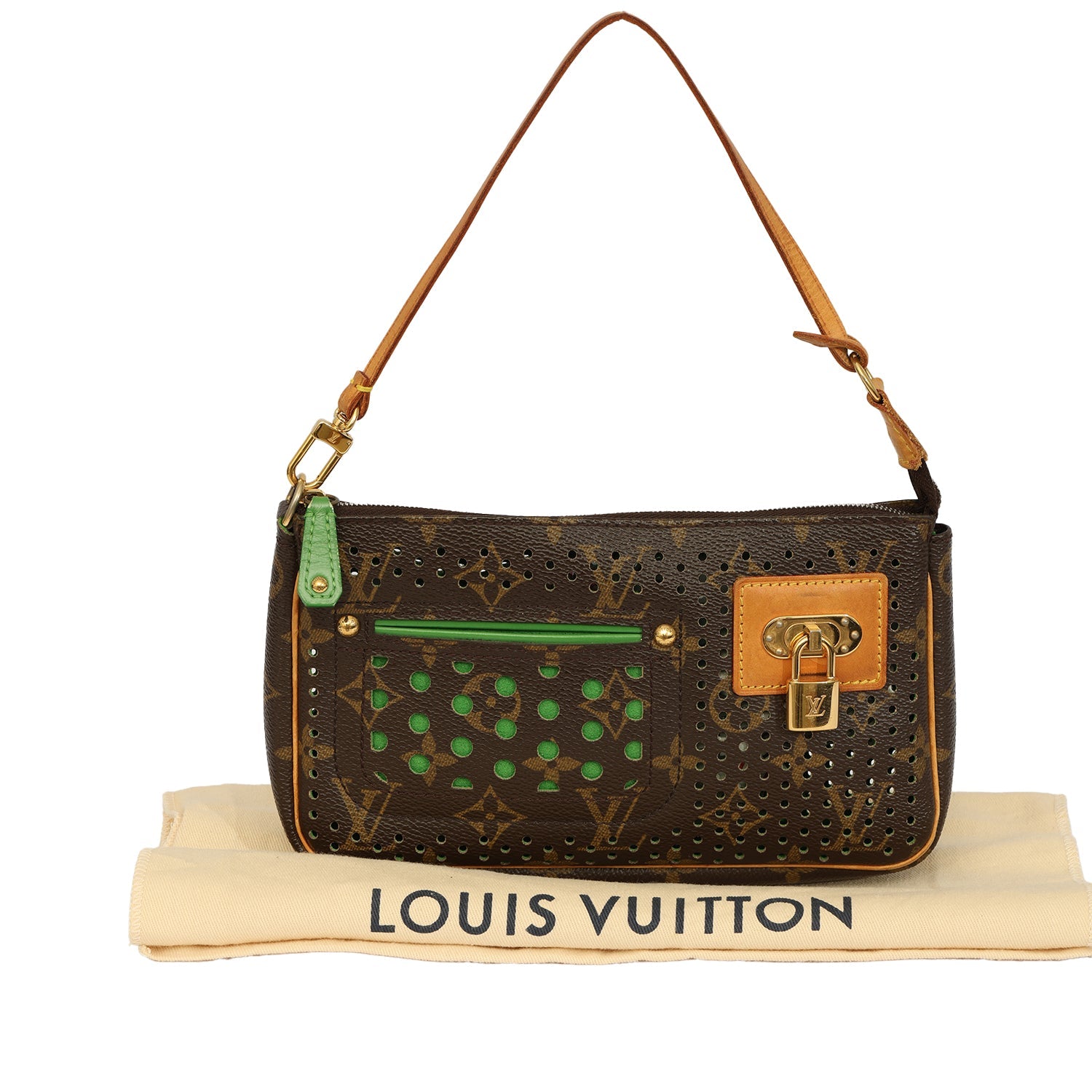 LOUIS VUITTON PERFORATED MONOGRAM POCHETTE ACCESSORIES BAG 
