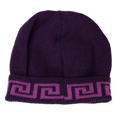 VERSACE BIG LOGO WOOL BEANIE HAT