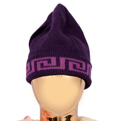 VERSACE BIG LOGO WOOL BEANIE HAT