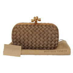 BOTTEGA VENETA METAL INTRECCIATO KNOT CLUTCH 