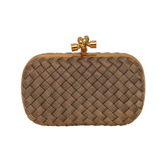 BOTTEGA VENETA METAL INTRECCIATO KNOT CLUTCH 