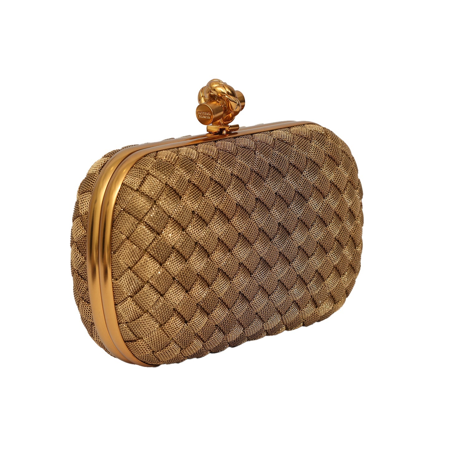 BOTTEGA VENETA METAL INTRECCIATO KNOT CLUTCH 