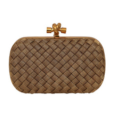 BOTTEGA VENETA METAL INTRECCIATO KNOT CLUTCH 