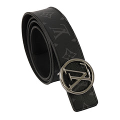 LOUIS VUITTON SIZE 100 CM /40 INCHES CIRCLE MONOGRAM  ECLIPSE BELT