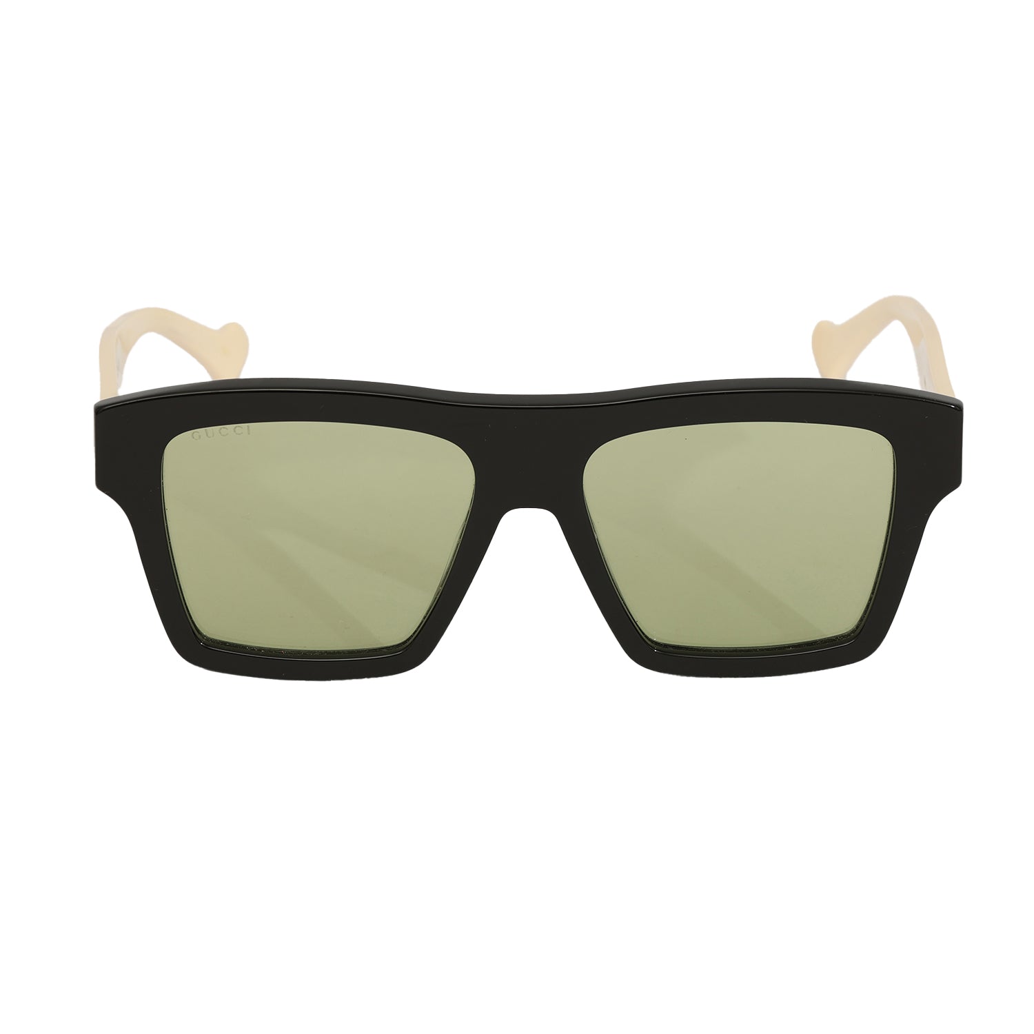 GUCCI BLACK ACETATE SQUARE FRAME SUNGLASSES 