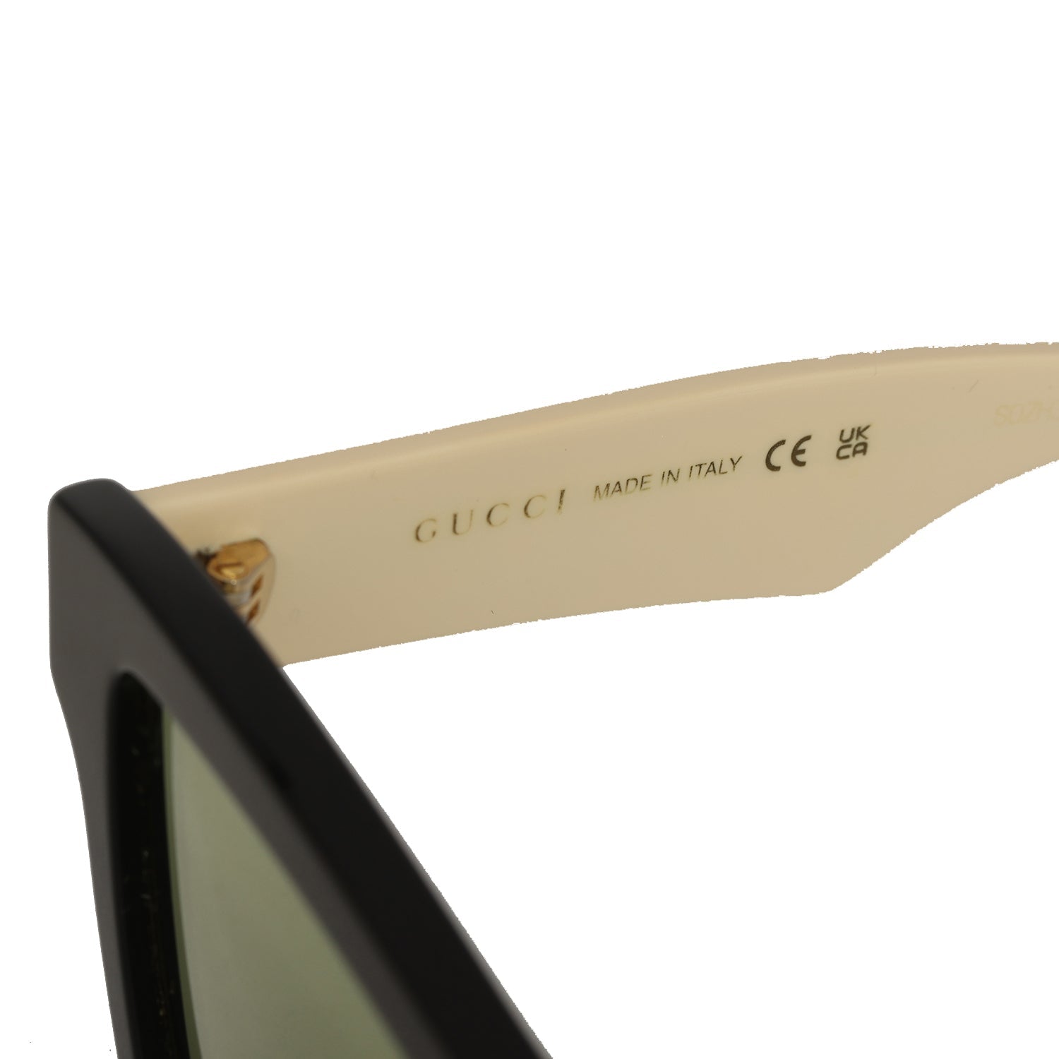 GUCCI BLACK ACETATE SQUARE FRAME SUNGLASSES 