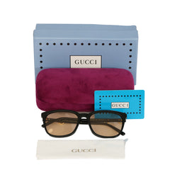 GUCCI BLACK HORSEBIT SUNGLASSES 