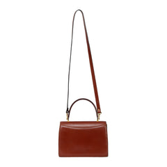 BALLY VINTAGE BROWN LEATHER TOP SHOULDER BAG