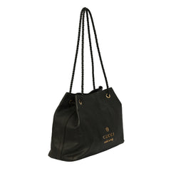 GUCCI GIFFORD BLACK LEATHER TOTE BAG