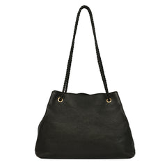 GUCCI GIFFORD BLACK LEATHER TOTE BAG
