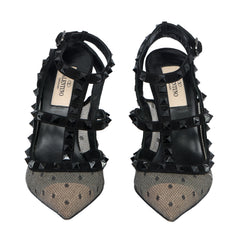 VALENTINO GARAVANI EU 36.5 ROCKSTUD MESH CAGED POINTY – TOE PUMPS