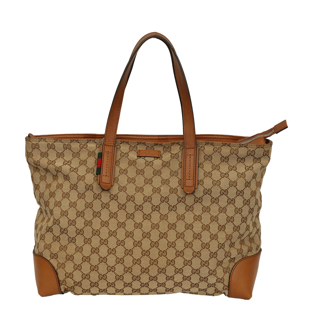 Gucci Private Line Gucci GG Canvas Web Sherry Line Tote Bag | Luxury Designer Tote – Retag ...
