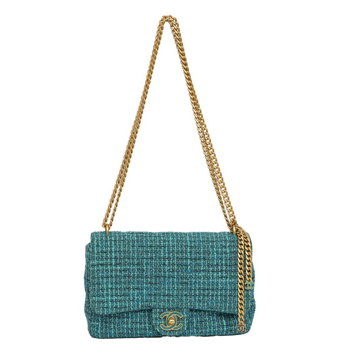 CHANEL 19 TWEED SINGLE FLAP MEDIUM SHOULDER BAG