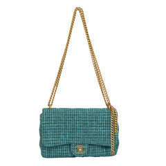 CHANEL 19 TWEED SINGLE FLAP MEDIUM SHOULDER BAG