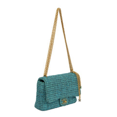 CHANEL 19 TWEED SINGLE FLAP MEDIUM SHOULDER BAG